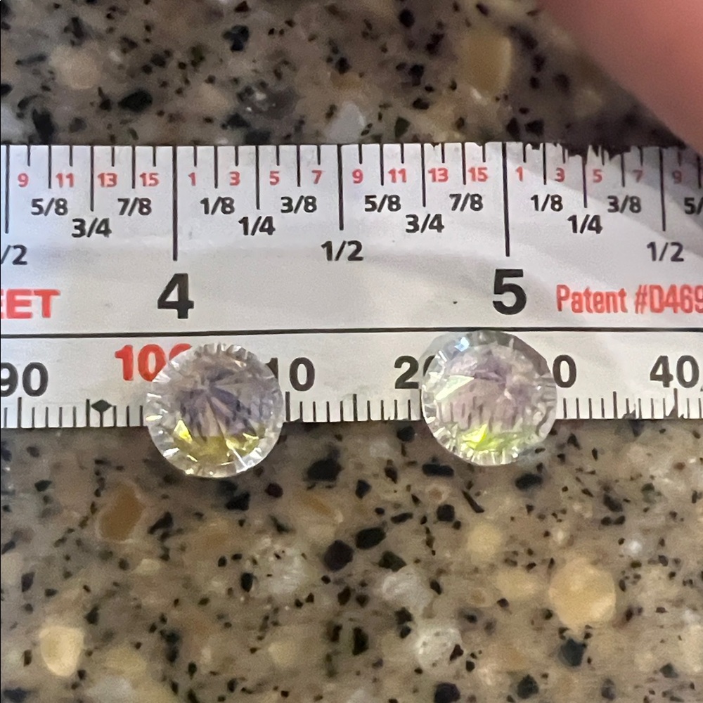 Set 2pcs Iridescent Rainbow Aurora Unicorn Round Unidentified Loose Gemstones - Picture 14 of 17